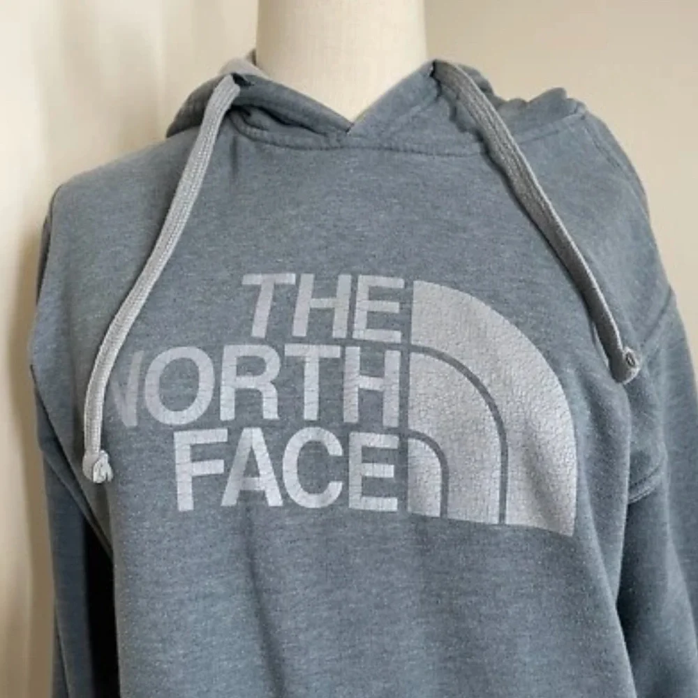 The North Face Men’s Hoodie Hooded Sweatshirt -SZ S - Graphic Print Grey